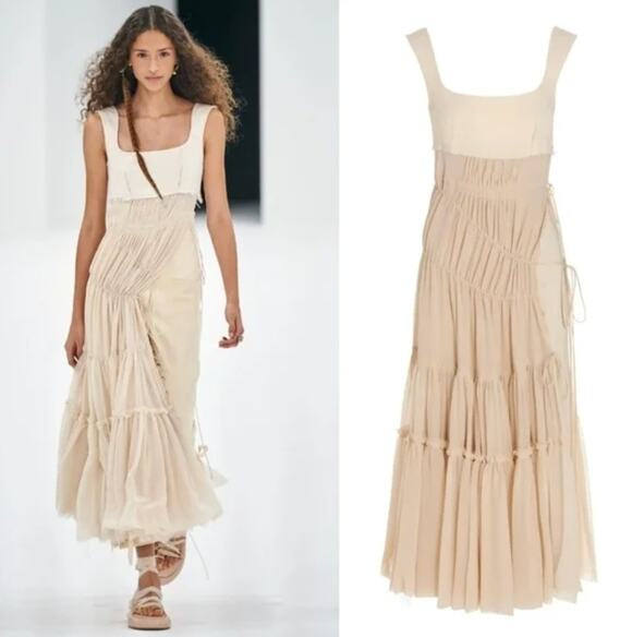 Sportmax Dresses & Skirts - NWOT Max Mara Sportmax Orli Double Gauze Cotton/Silk Midi Dress, size IT38/XS